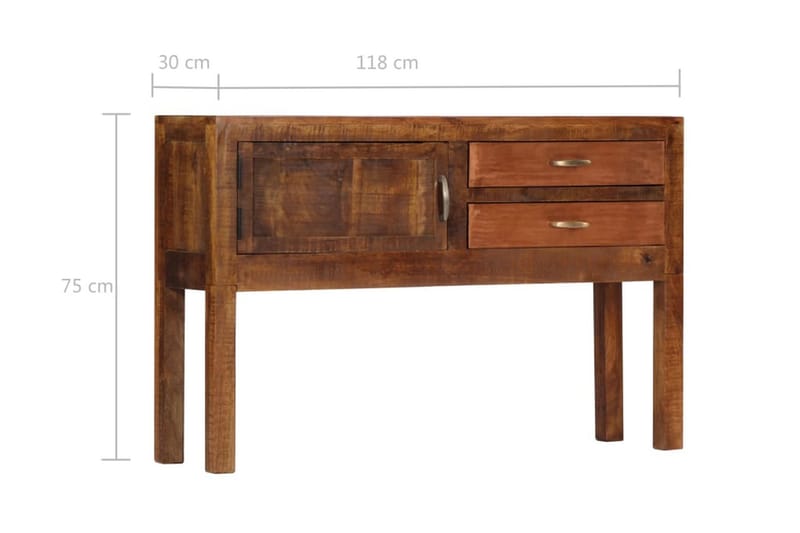 Skänk 118x30x75 cm massivt mangoträ - Brun - Sideboard & skänk