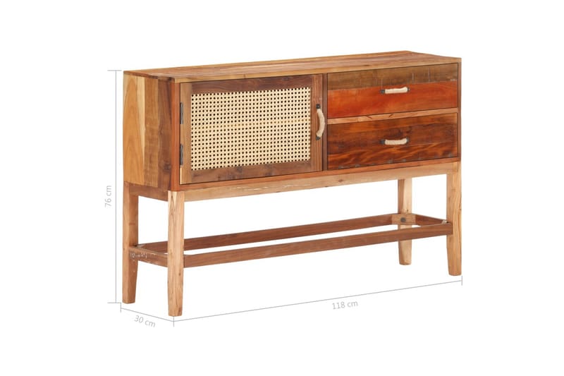 Skänk 118x30x76 cm massivt återvunnet trä - Brun - Förvaring - Förvaringsmöbler - Sideboard & skänk