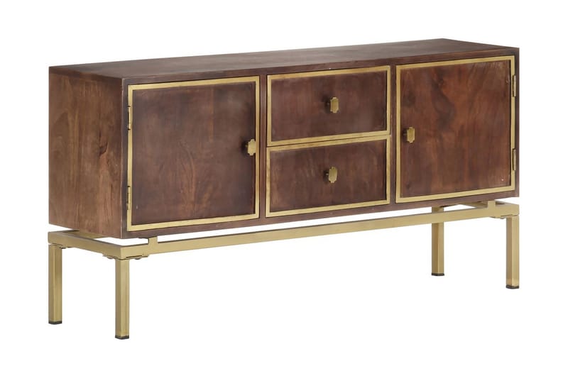Skänk 120x29x60 cm massivt mangoträ - Brun - Förvaring - Förvaringsmöbler - Sideboard & skänk