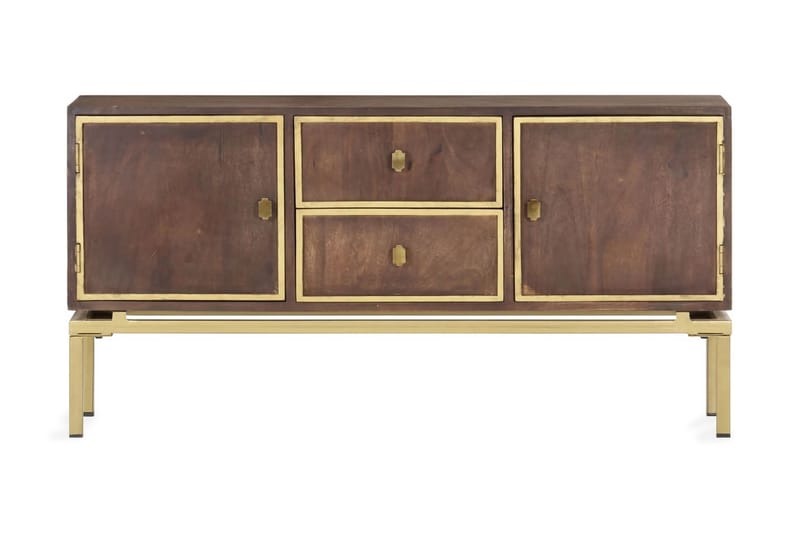 Skänk 120x29x60 cm massivt mangoträ - Brun - Förvaring - Förvaringsmöbler - Sideboard & skänk