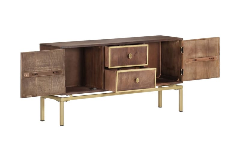 Skänk 120x29x60 cm massivt mangoträ - Brun - Förvaring - Förvaringsmöbler - Sideboard & skänk