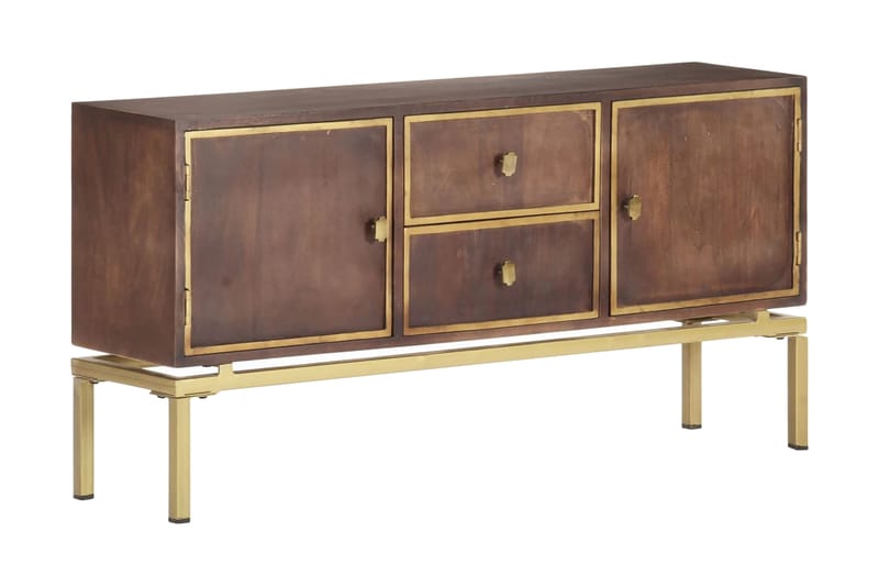 Skänk 120x29x60 cm massivt mangoträ - Brun - Förvaring - Förvaringsmöbler - Sideboard & skänk
