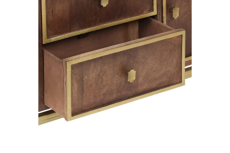 Skänk 120x29x60 cm massivt mangoträ - Brun - Förvaring - Förvaringsmöbler - Sideboard & skänk