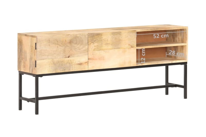 Skänk 145x30x60 cm massivt mangoträ - Brun - Förvaring - Förvaringsmöbler - Sideboard & skänk