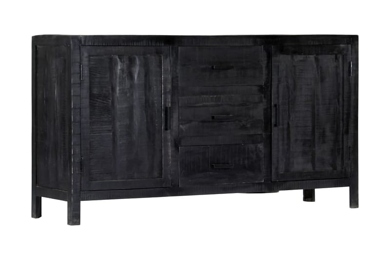 Skänk 147x40x80 cm svart massivt mangoträ - Svart - Sideboard & skänk