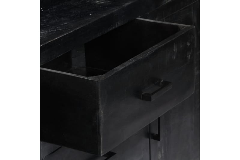 Skänk 147x40x80 cm svart massivt mangoträ - Svart - Sideboard & skänk