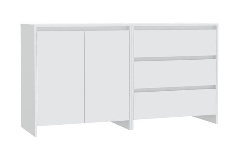 Skänk 2 delar vit konstruerat trä - Vit - Förvaring - Förvaringsmöbler - Sideboard & skänk