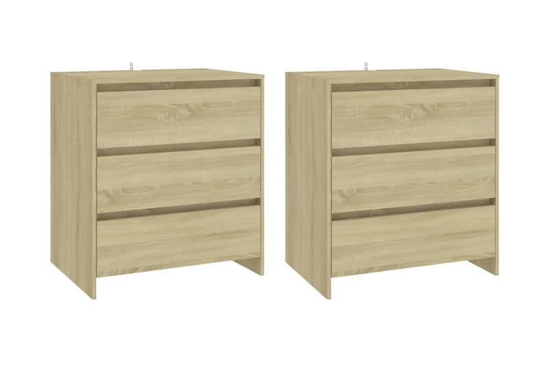 Skänk 3 delar sonoma-ek konstruerat trä - Ek - Förvaring - Förvaringsmöbler - Sideboard & skänk