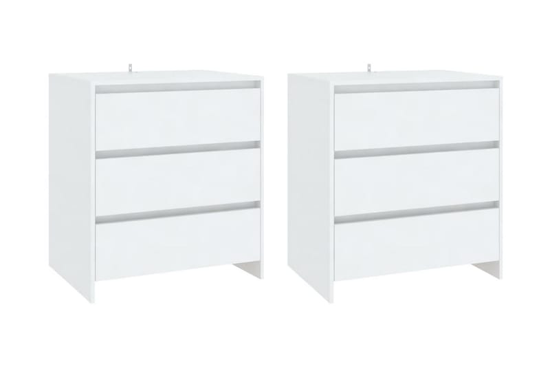 Skänk 3 delar vit konstruerat trä - Vit - Sideboard & skänk