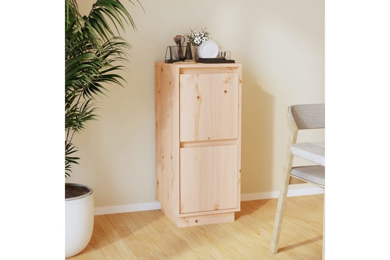 Skänk 31,5x34x75 cm massiv furu - Brun - Förvaring - Förvaringsmöbler - Sideboard & skänk