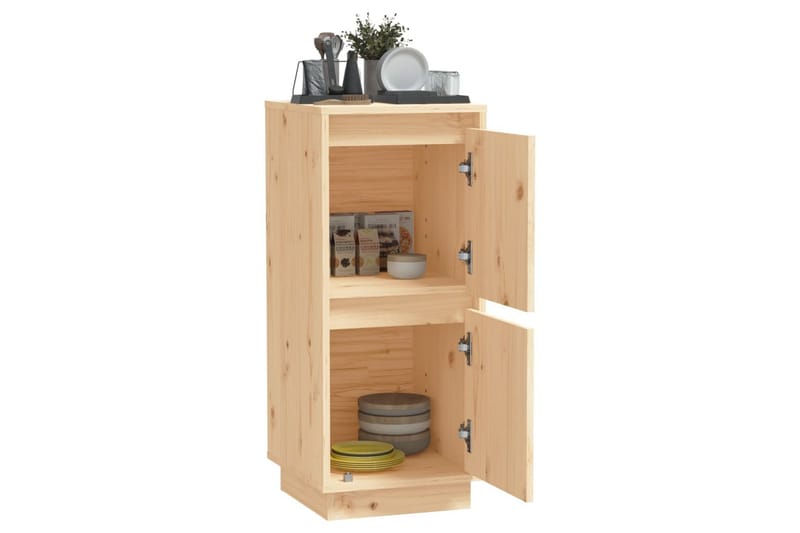 Skänk 31,5x34x75 cm massiv furu - Brun - Förvaring - Förvaringsmöbler - Sideboard & skänk