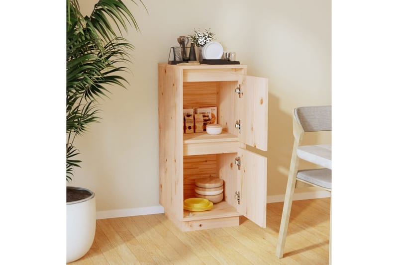 Skänk 31,5x34x75 cm massiv furu - Brun - Förvaring - Förvaringsmöbler - Sideboard & skänk