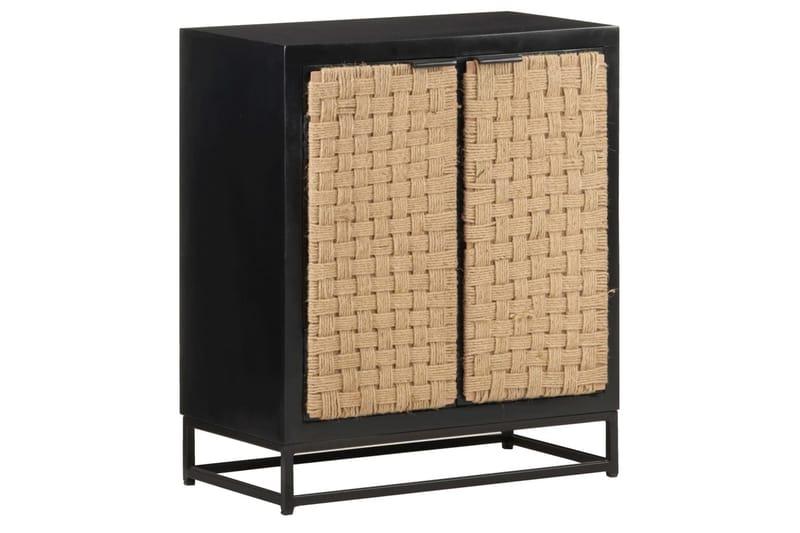 Skänk 60x35x70 cm massivt mangoträ - Svart - Förvaring - Förvaringsmöbler - Sideboard & skänk