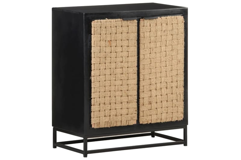 Skänk 60x35x70 cm massivt mangoträ - Svart - Förvaring - Förvaringsmöbler - Sideboard & skänk