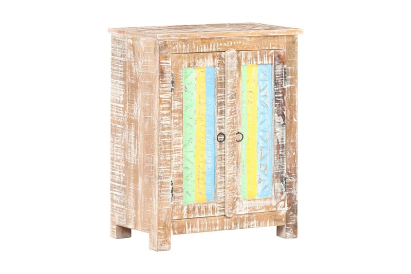 Skänk 61x35x76 cm grovt akaciaträ - Flerfärgad - Förvaring - Förvaringsmöbler - Sideboard & skänk