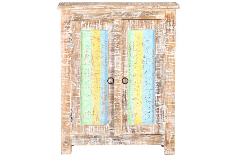 Skänk 61x35x76 cm grovt akaciaträ - Flerfärgad - Förvaring - Förvaringsmöbler - Sideboard & skänk