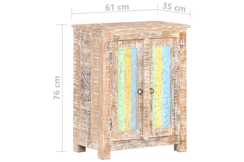 Skänk 61x35x76 cm grovt akaciaträ - Flerfärgad - Förvaring - Förvaringsmöbler - Sideboard & skänk