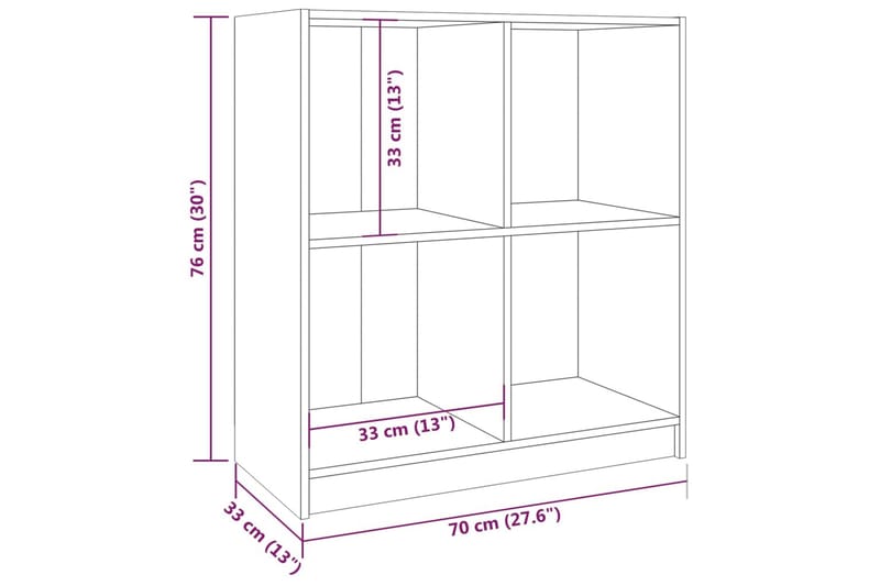 Skänk 70x33x76 cm massivt furuträ - Trä - Förvaring - Förvaringsmöbler - Sideboard & skänk