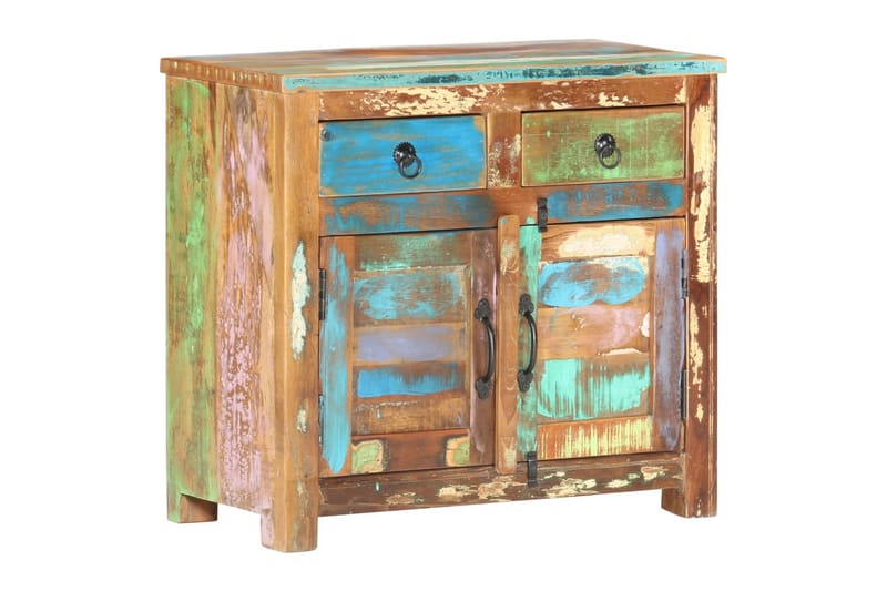 Skänk 70x35x65 cm massivt återvunnet trä - Flerfärgad - Förvaring - Förvaringsmöbler - Sideboard & skänk