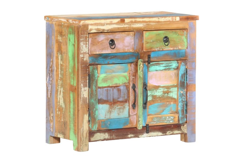 Skänk 70x35x65 cm massivt återvunnet trä - Flerfärgad - Förvaring - Förvaringsmöbler - Sideboard & skänk