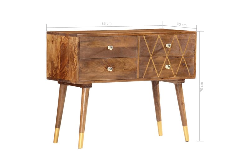 Skänk 85x40x70 cm massivt mangoträ - Brun - Förvaring - Förvaringsmöbler - Sideboard & skänk