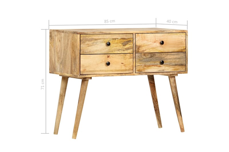 Skänk 85x40x71 cm massivt mangoträ - Brun - Sideboard & skänk