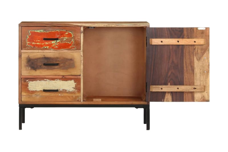 Skänk 88x30x73 cm massivt återvunnet trä - Brun/Flerfärgad - Förvaring - Förvaringsmöbler - Sideboard & skänk