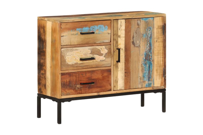 Skänk 88x30x73 cm massivt återvunnet trä - Brun/Flerfärgad - Förvaring - Förvaringsmöbler - Sideboard & skänk