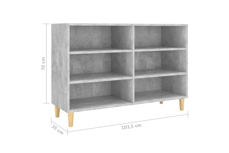 Skänk betonggrå 103,5x35x70 cm spånskiva - Betonggrå - Förvaring - Förvaringsmöbler - Sideboard & skänk