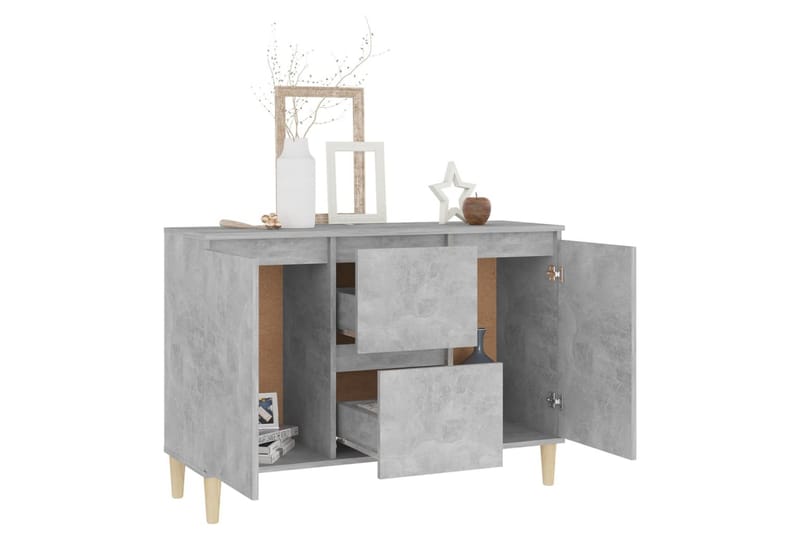 Skänk betonggrå 103,5x35x70 cm spånskiva - Grå - Sideboard & skänk