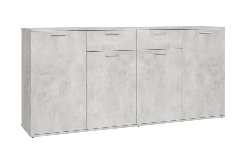 Skänk betonggrå 160x36x75 cm spånskiva - Grå - Sideboard & skänk