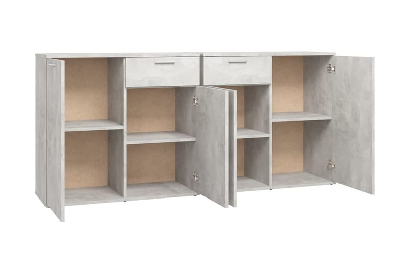 Skänk betonggrå 160x36x75 cm spånskiva - Grå - Förvaring - Förvaringsmöbler - Sideboard & skänk