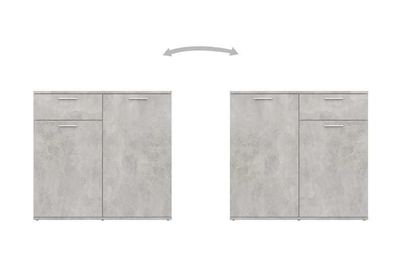 Skänk betonggrå 160x36x75 cm spånskiva - Grå - Förvaring - Förvaringsmöbler - Sideboard & skänk