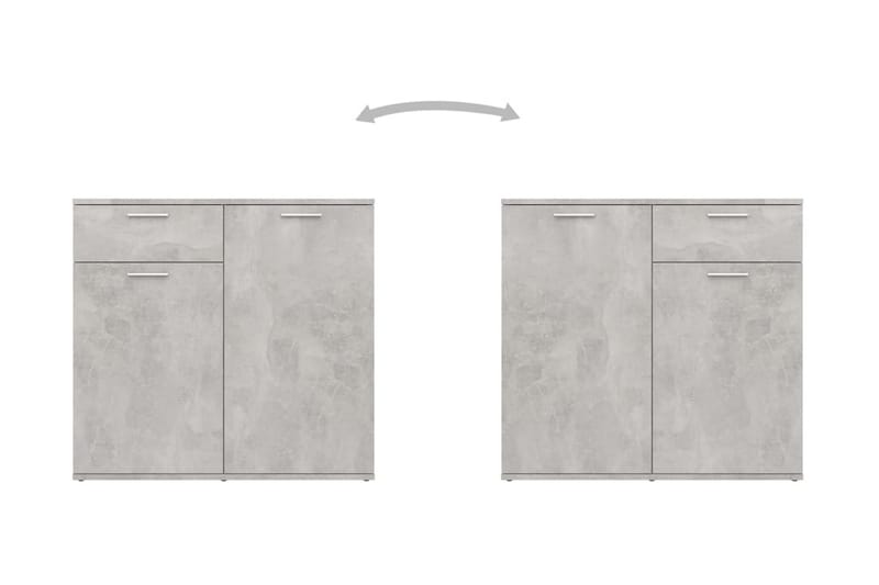 Skänk betonggrå 160x36x75 cm spånskiva - Grå - Sideboard & skänk