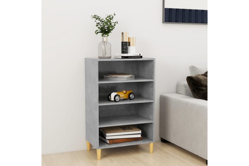 Skänk betonggrå 57x35x90 cm spånskiva - Grå - Förvaring - Förvaringsmöbler - Sideboard & skänk