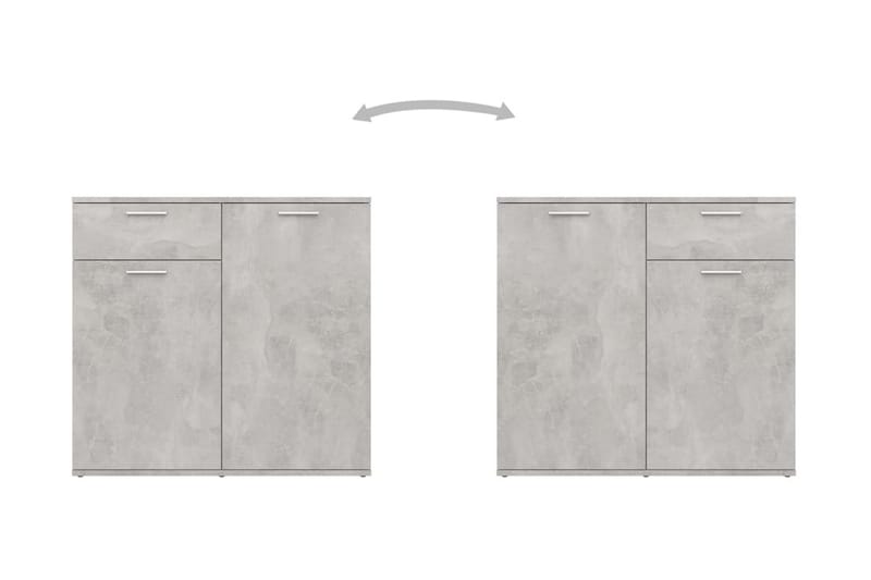 Skänk betonggrå 80x36x75 cm spånskiva - Grå - Förvaring - Förvaringsmöbler - Sideboard & skänk