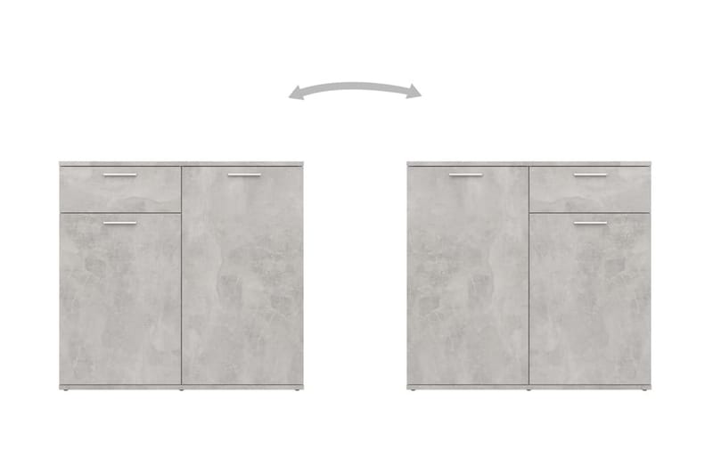 Skänk betonggrå 80x36x75 cm spånskiva - Grå - Sideboard & skänk