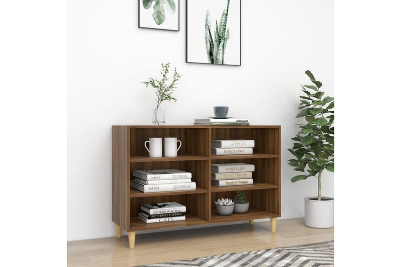 Skänk brun ek 103,5x35x70 cm spånskiva - Brun - Förvaring - Förvaringsmöbler - Sideboard & skänk