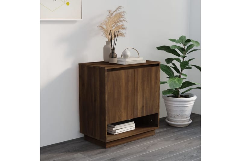 Skänk brun ek 70x41x75 cm spånskiva - Brun - Förvaring - Förvaringsmöbler - Sideboard & skänk