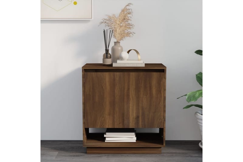 Skänk brun ek 70x41x75 cm spånskiva - Brun - Förvaring - Förvaringsmöbler - Sideboard & skänk