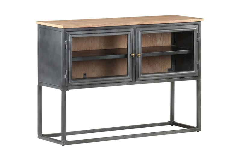 Skänk grå 100x30x70 cm massivt akaciaträ - Grå - Förvaring - Förvaringsmöbler - Sideboard & skänk