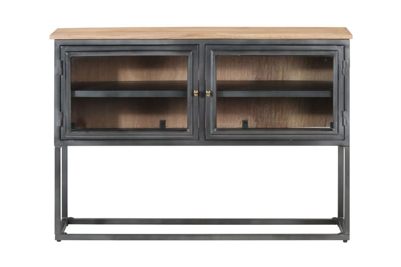 Skänk grå 100x30x70 cm massivt akaciaträ - Grå - Förvaring - Förvaringsmöbler - Sideboard & skänk