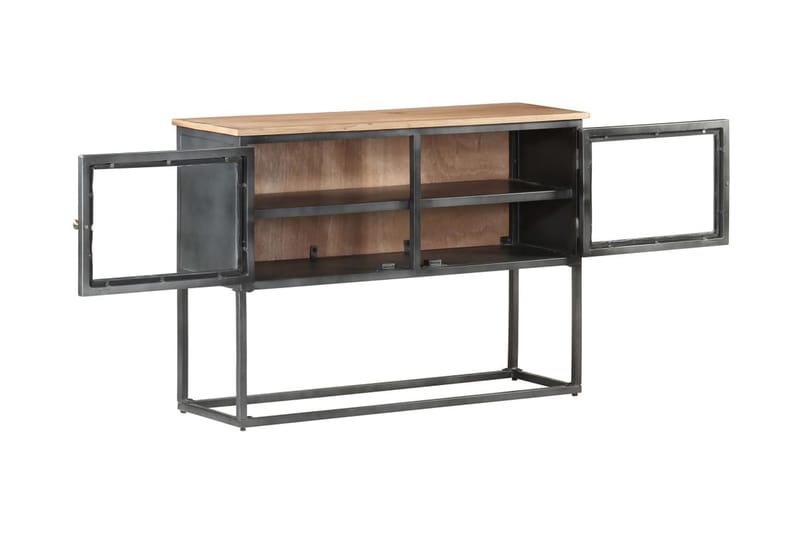 Skänk grå 100x30x70 cm massivt akaciaträ - Grå - Förvaring - Förvaringsmöbler - Sideboard & skänk