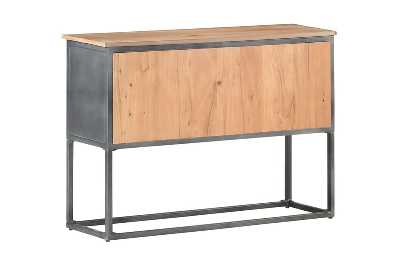 Skänk grå 100x30x70 cm massivt akaciaträ - Grå - Förvaring - Förvaringsmöbler - Sideboard & skänk