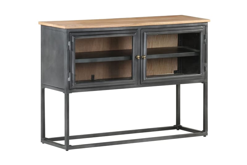 Skänk grå 100x30x70 cm massivt akaciaträ - Grå - Förvaring - Förvaringsmöbler - Sideboard & skänk