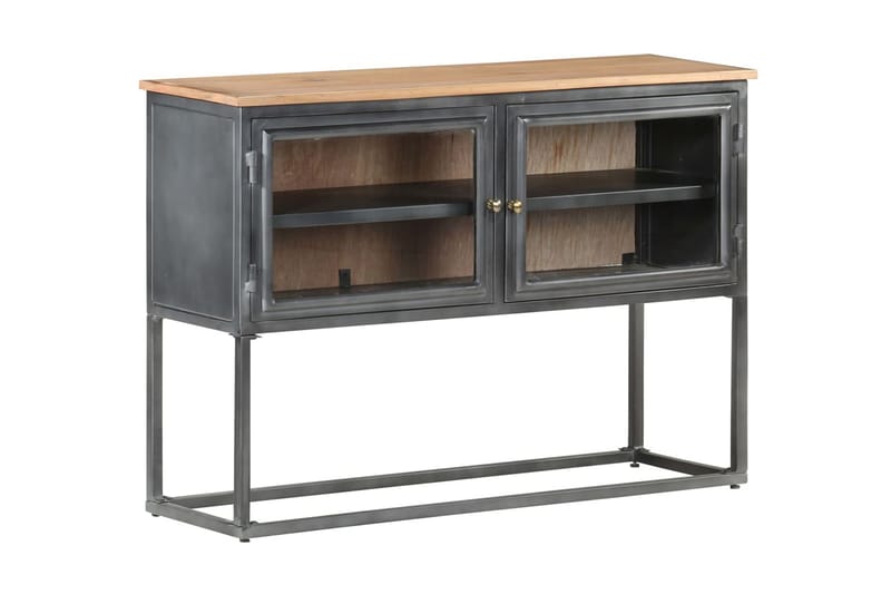 Skänk grå 100x30x70 cm massivt akaciaträ - Grå - Förvaring - Förvaringsmöbler - Sideboard & skänk