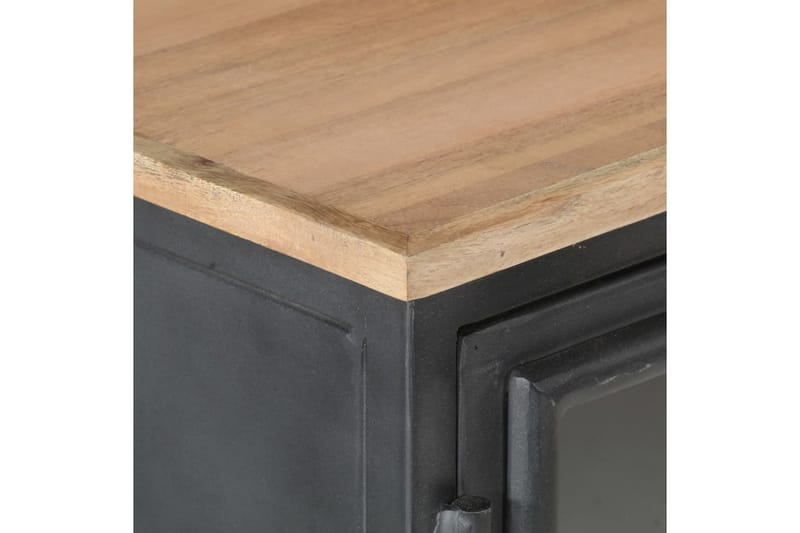 Skänk grå 100x30x70 cm massivt akaciaträ - Grå - Förvaring - Förvaringsmöbler - Sideboard & skänk