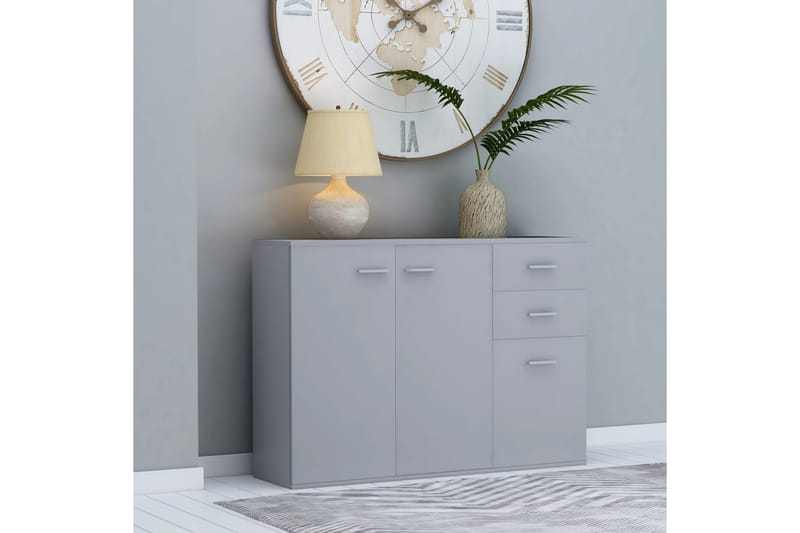 Skänk grå 105x30x75 cm spånskiva - Grå - Förvaring - Förvaringsmöbler - Sideboard & skänk