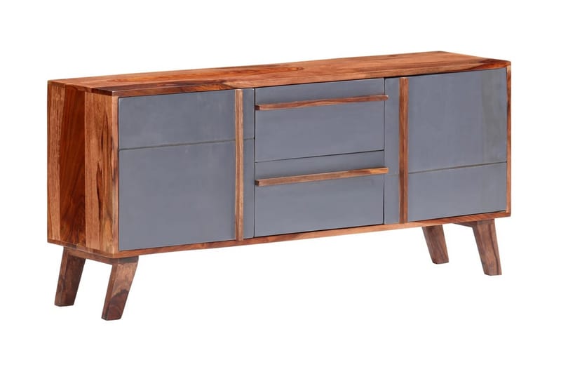 Skänk grå 120x30x55 cm massivt sheshamträ - Grå - Förvaring - Förvaringsmöbler - Sideboard & skänk