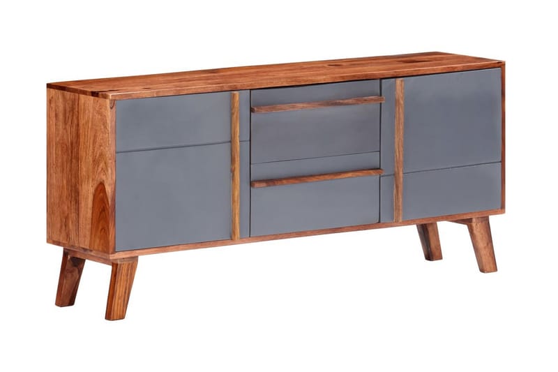 Skänk grå 120x30x55 cm massivt sheshamträ - Grå - Förvaring - Förvaringsmöbler - Sideboard & skänk